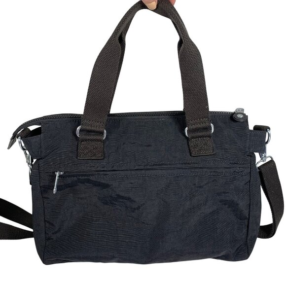 KIPLING Pilar Large Black Tonal Nylon Shoulder Bag Satchel Crossbody Bag - Picture 4 of 10